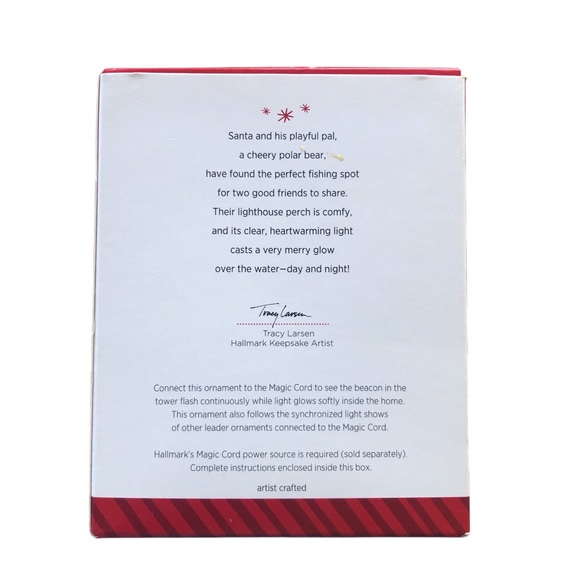 2014 Hallmark Keepsake Christmas Lighthouse Ornament #3 in Series Tracy Larsen - Picture 6 of 15